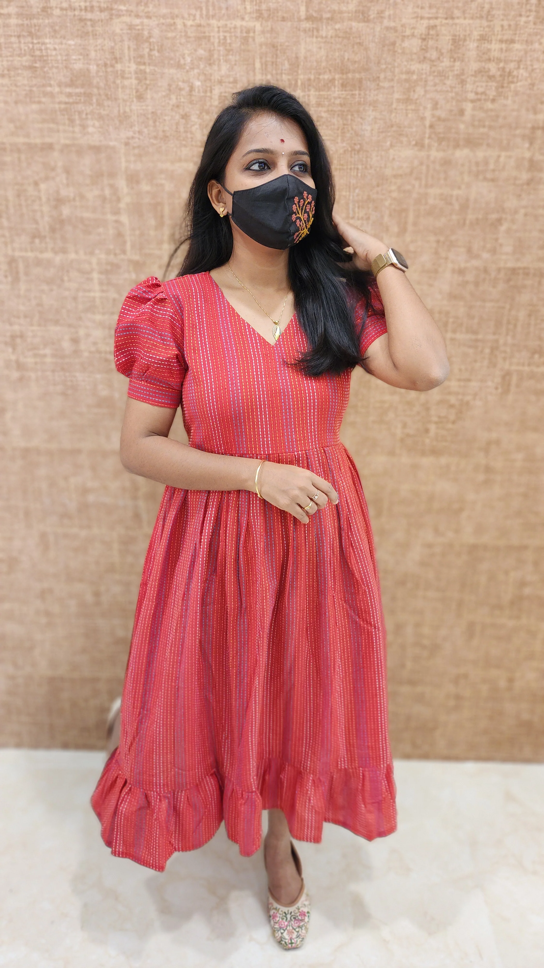 Cotton frock (9081)c - Image 4