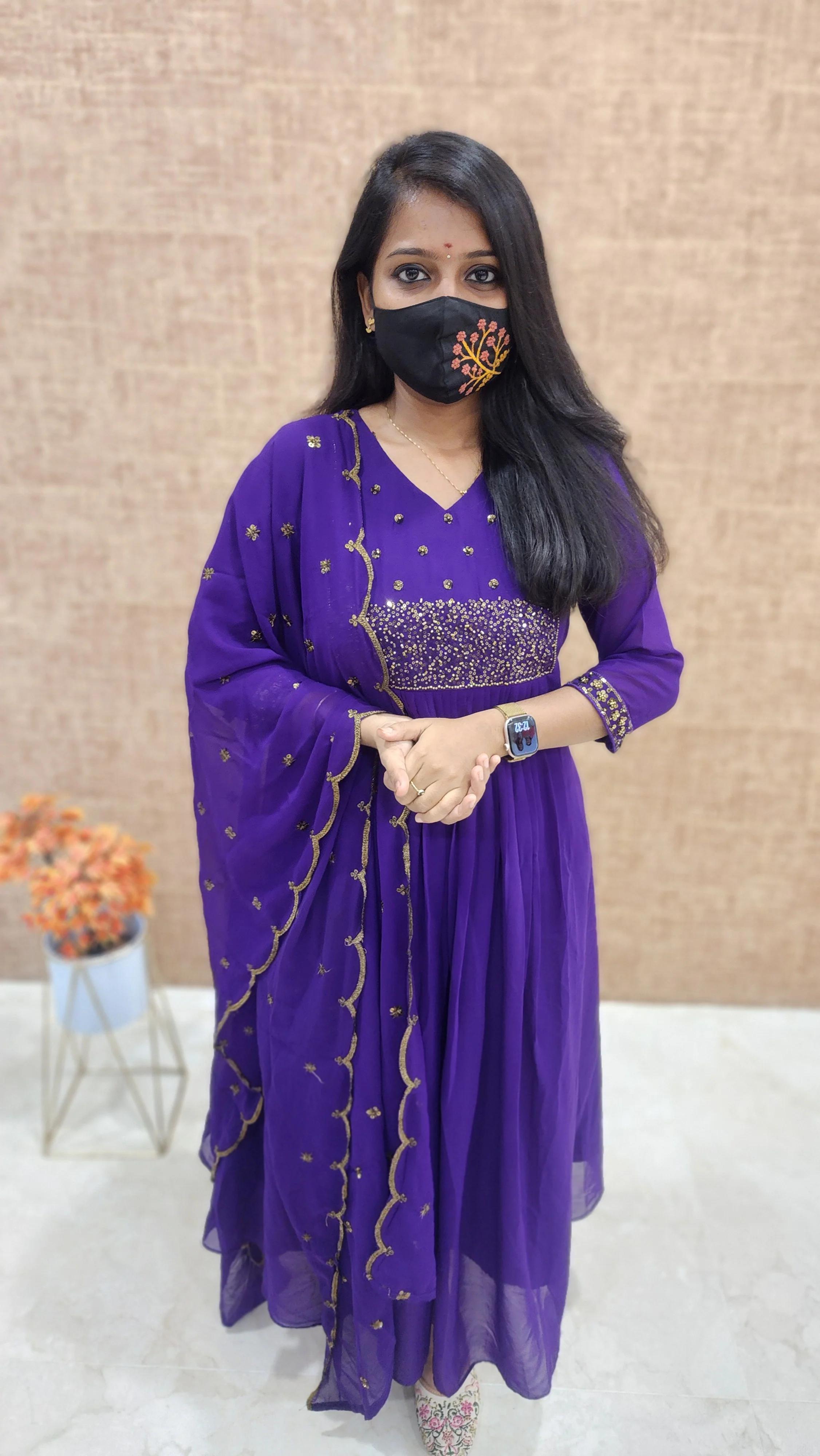Ethnic Salwar set(Kurti+Dupatta)(9725)c3