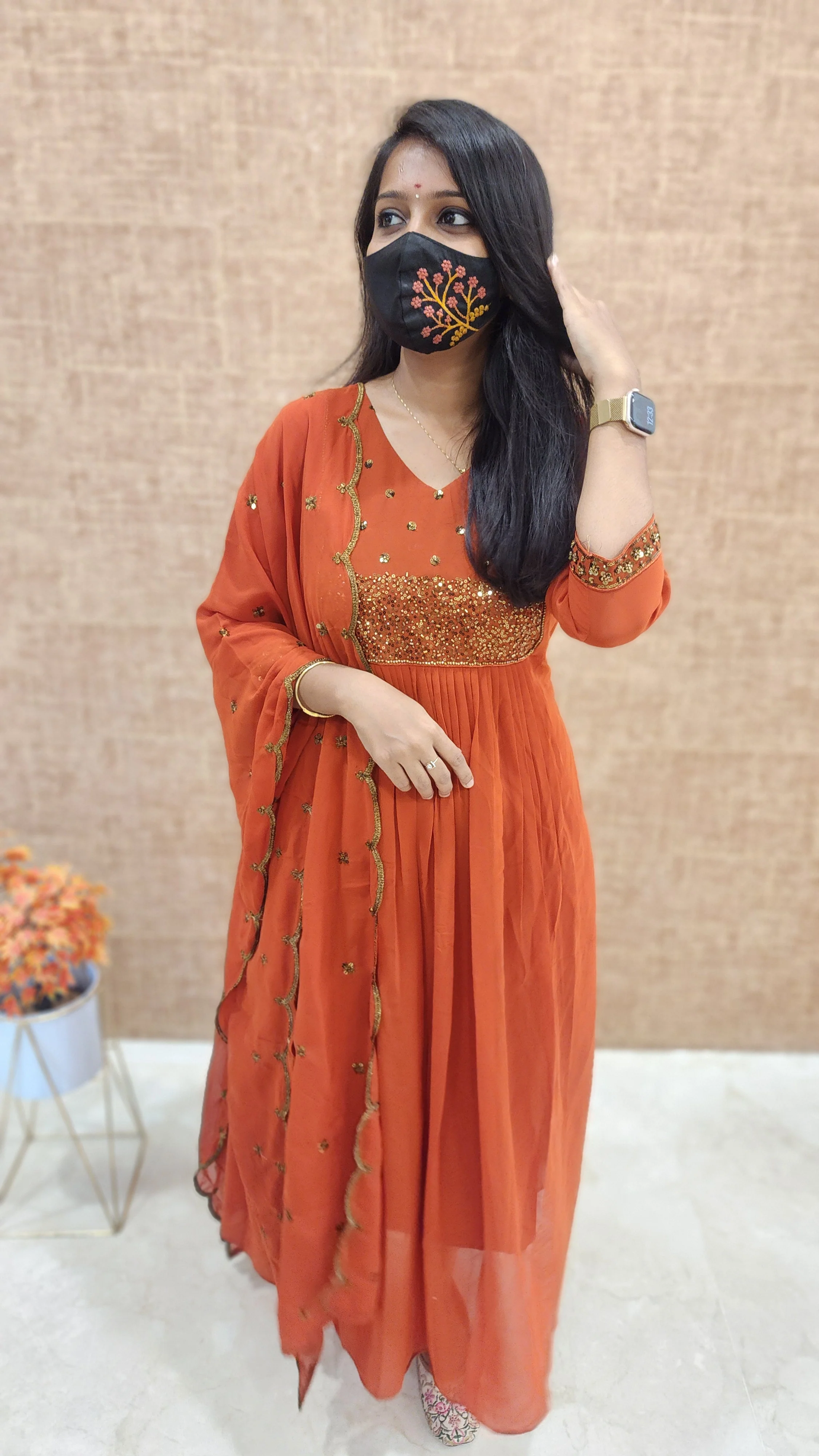 Ethnic Salwar set(Kurti+Dupatta)(9726)c4 - Image 3