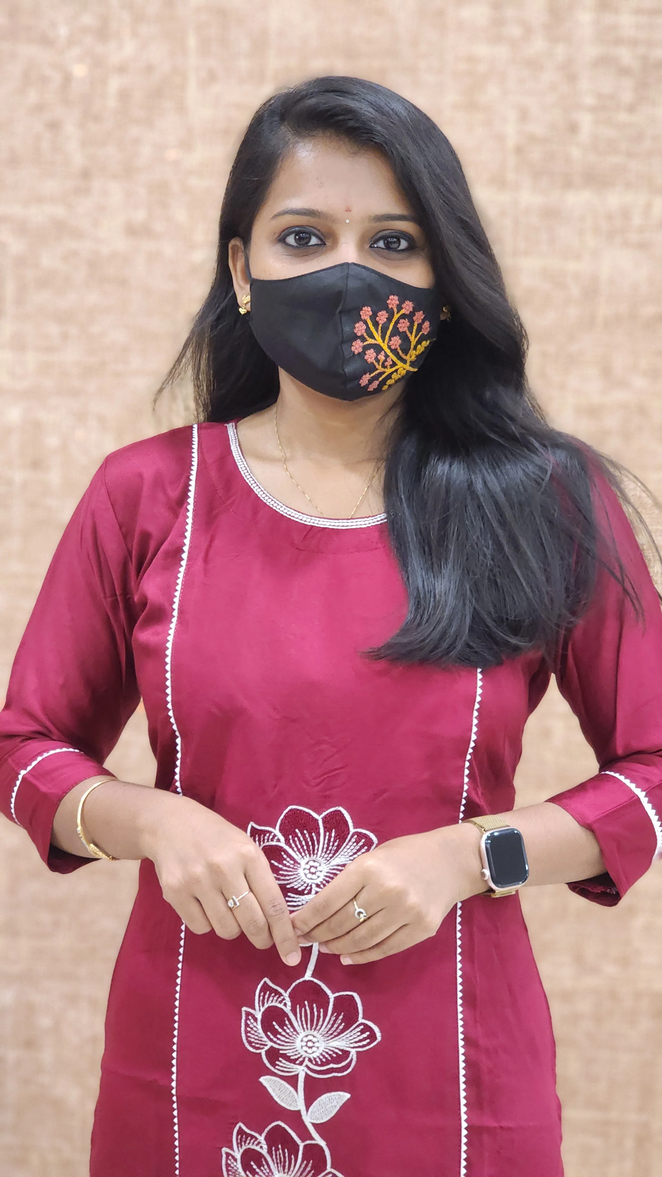 Hand embroidery kurti (9654) - Image 2