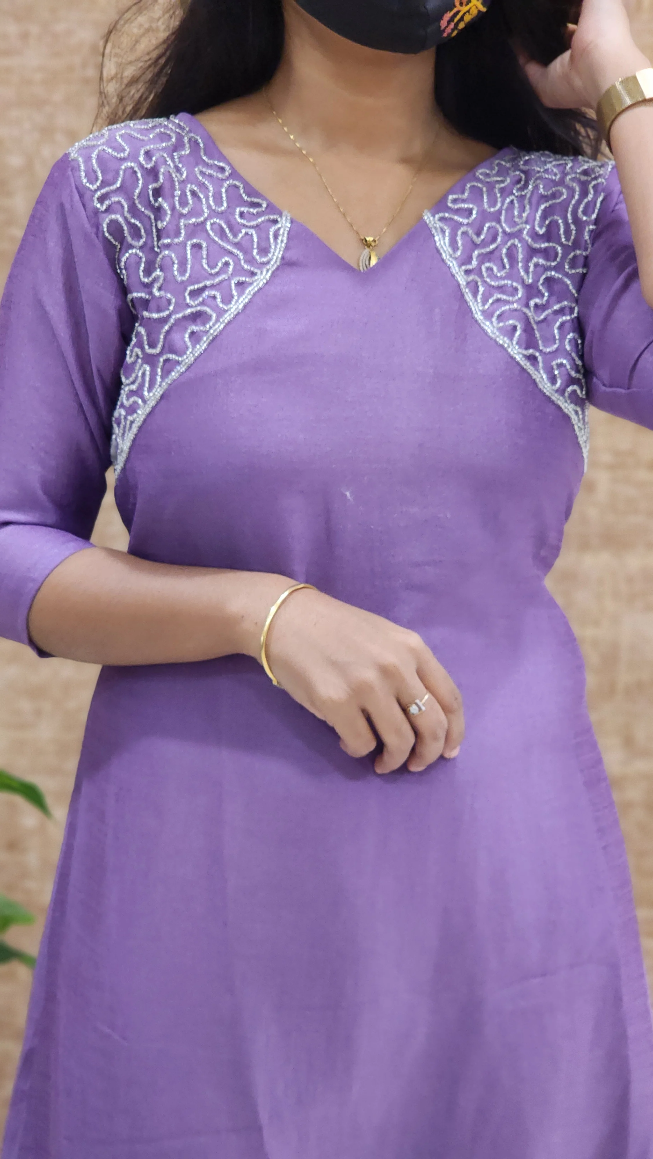 Handwork Kurti -Party wear Kurti (9303)c - Image 4