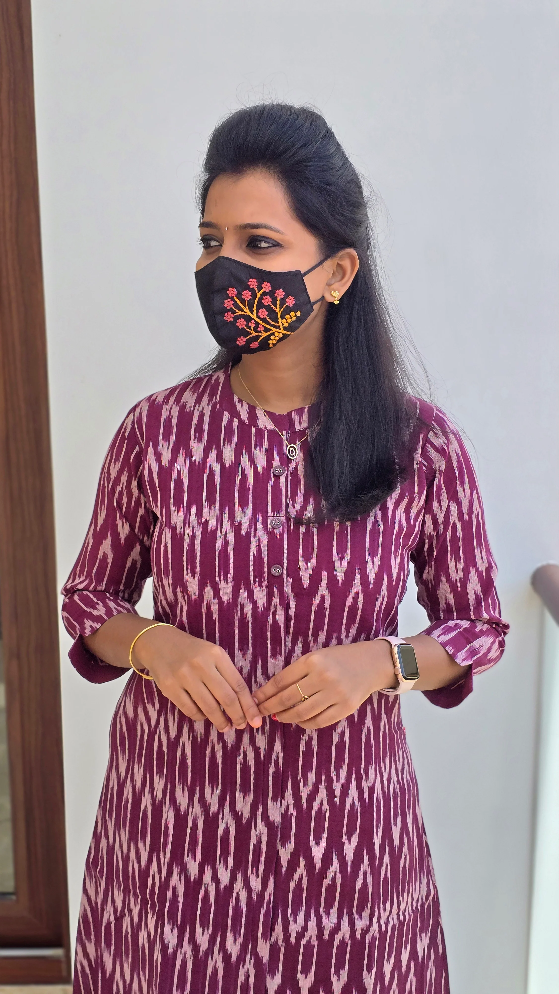 Ikkat Cotton Kurti (2422)c2 - Image 2