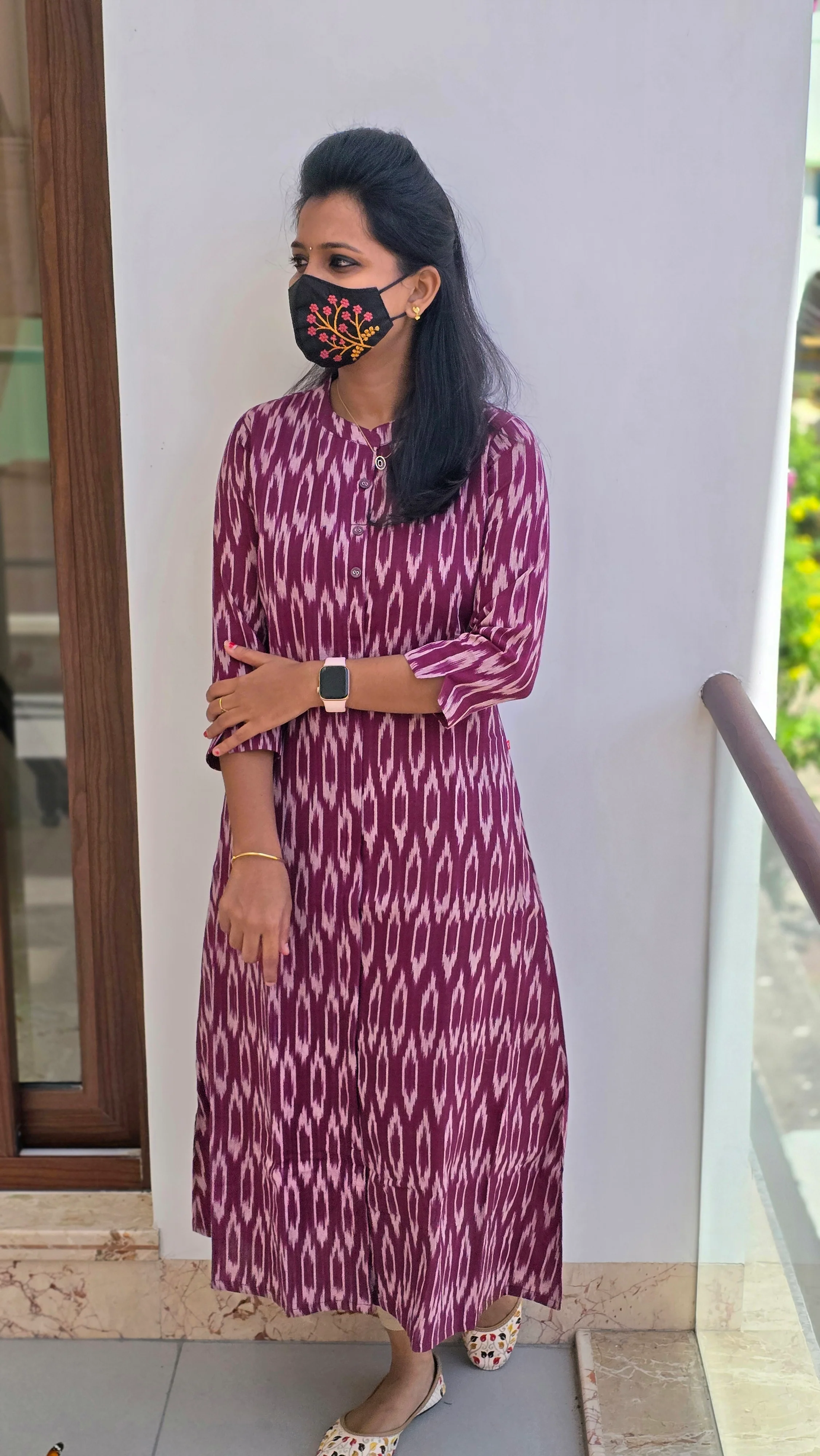 Ikkat Cotton Kurti (2422)c2 - Image 3