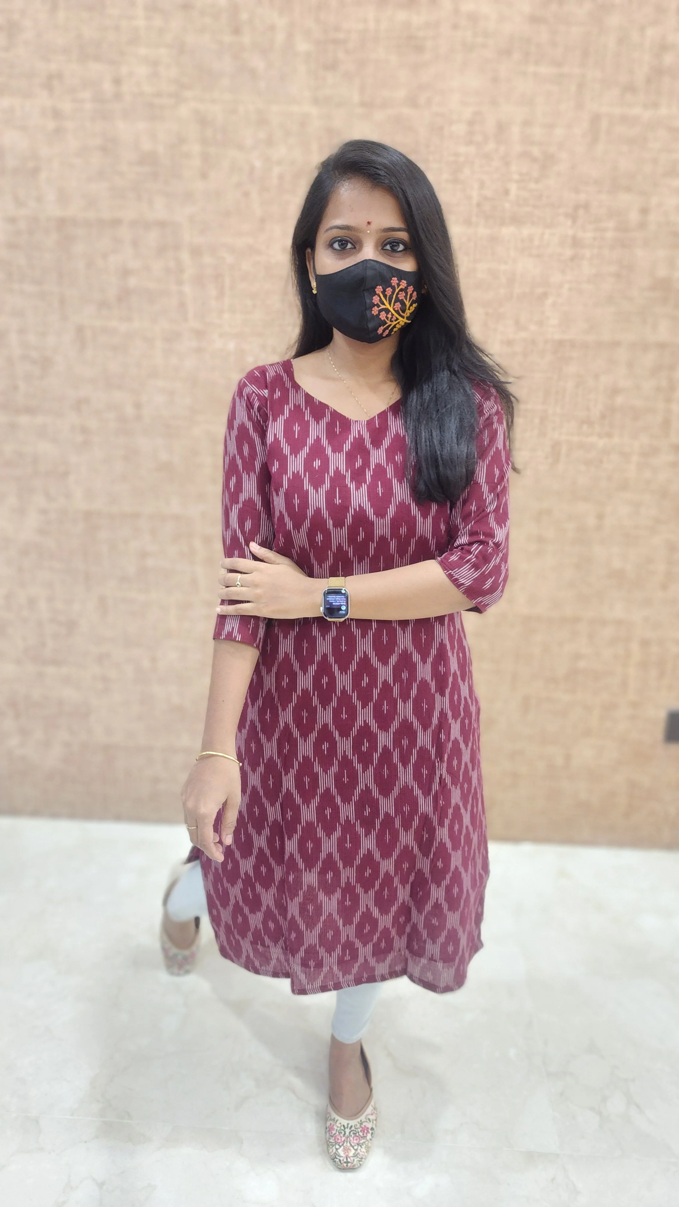 Ikkat Cotton kurti (9738)
