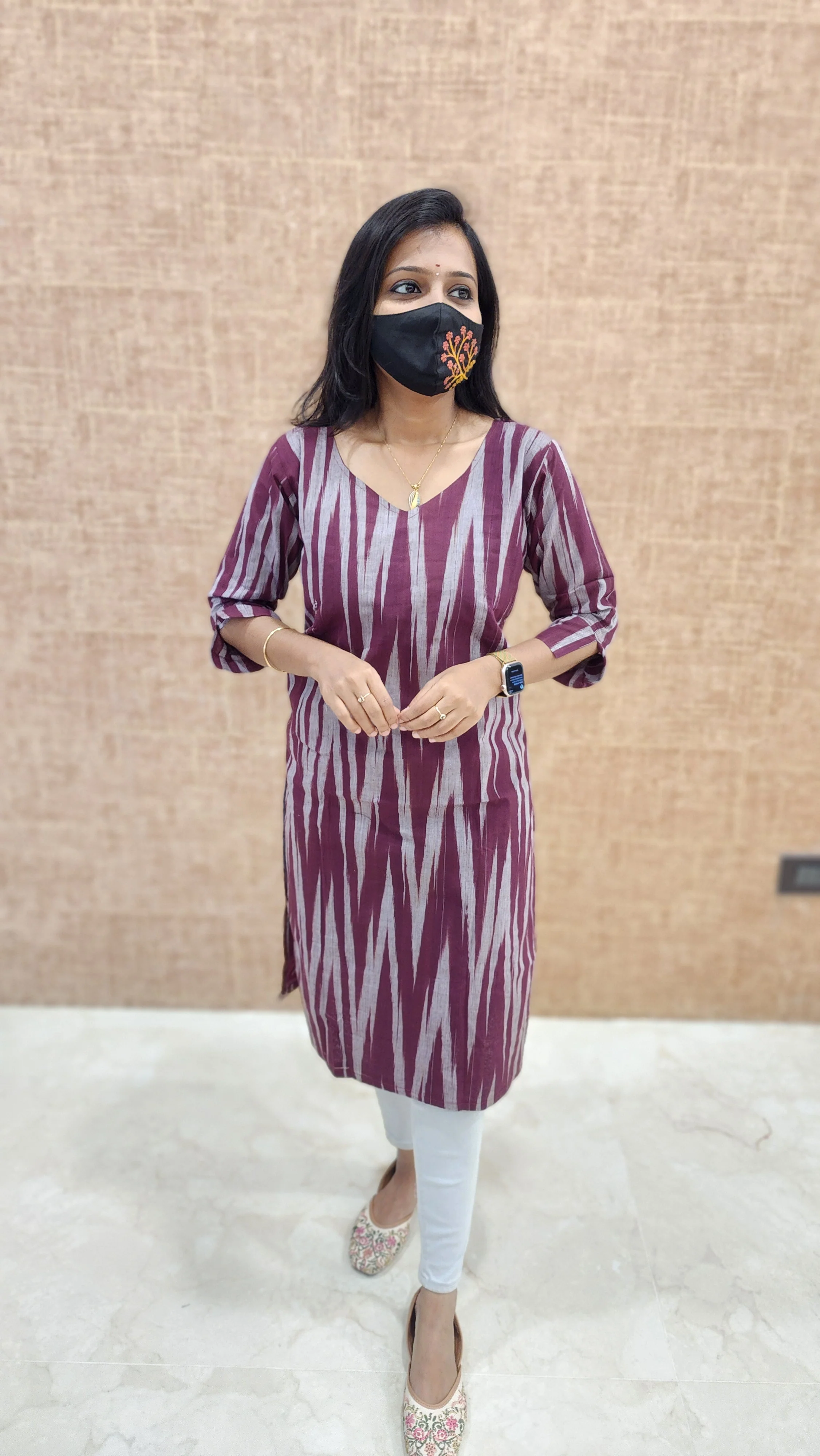 Ikkat Cotton kurti (9742) - Image 4