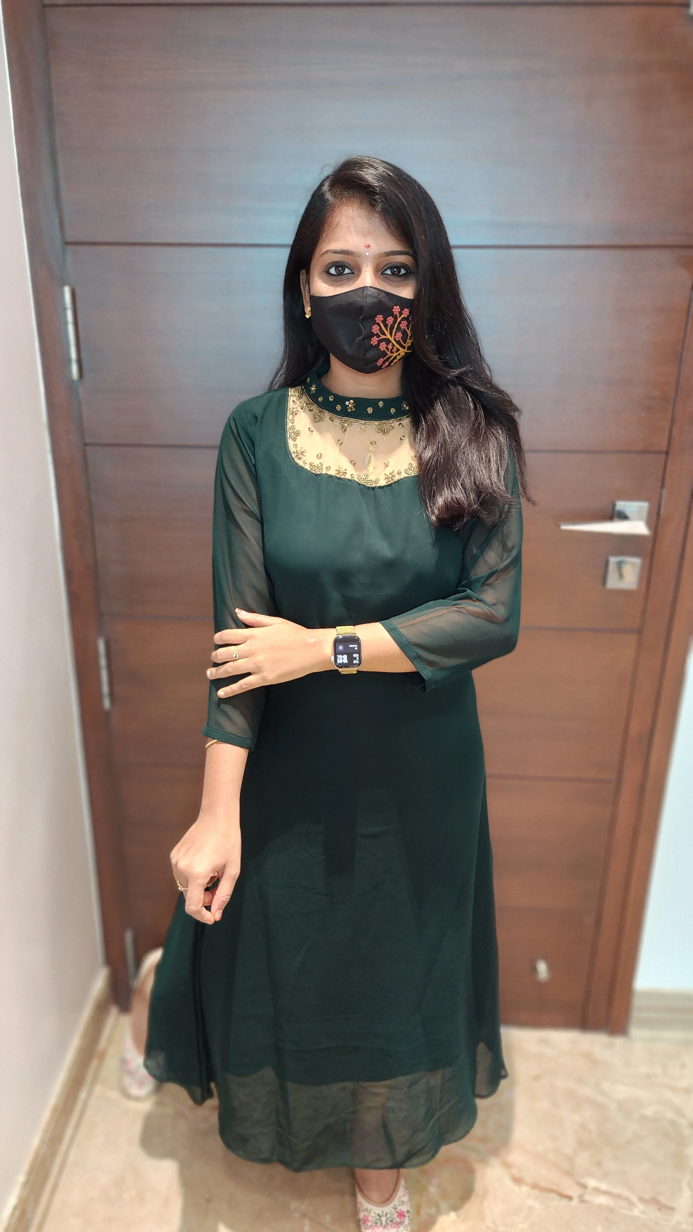 Jewel Neck kurti (8874)C3 - Image 4