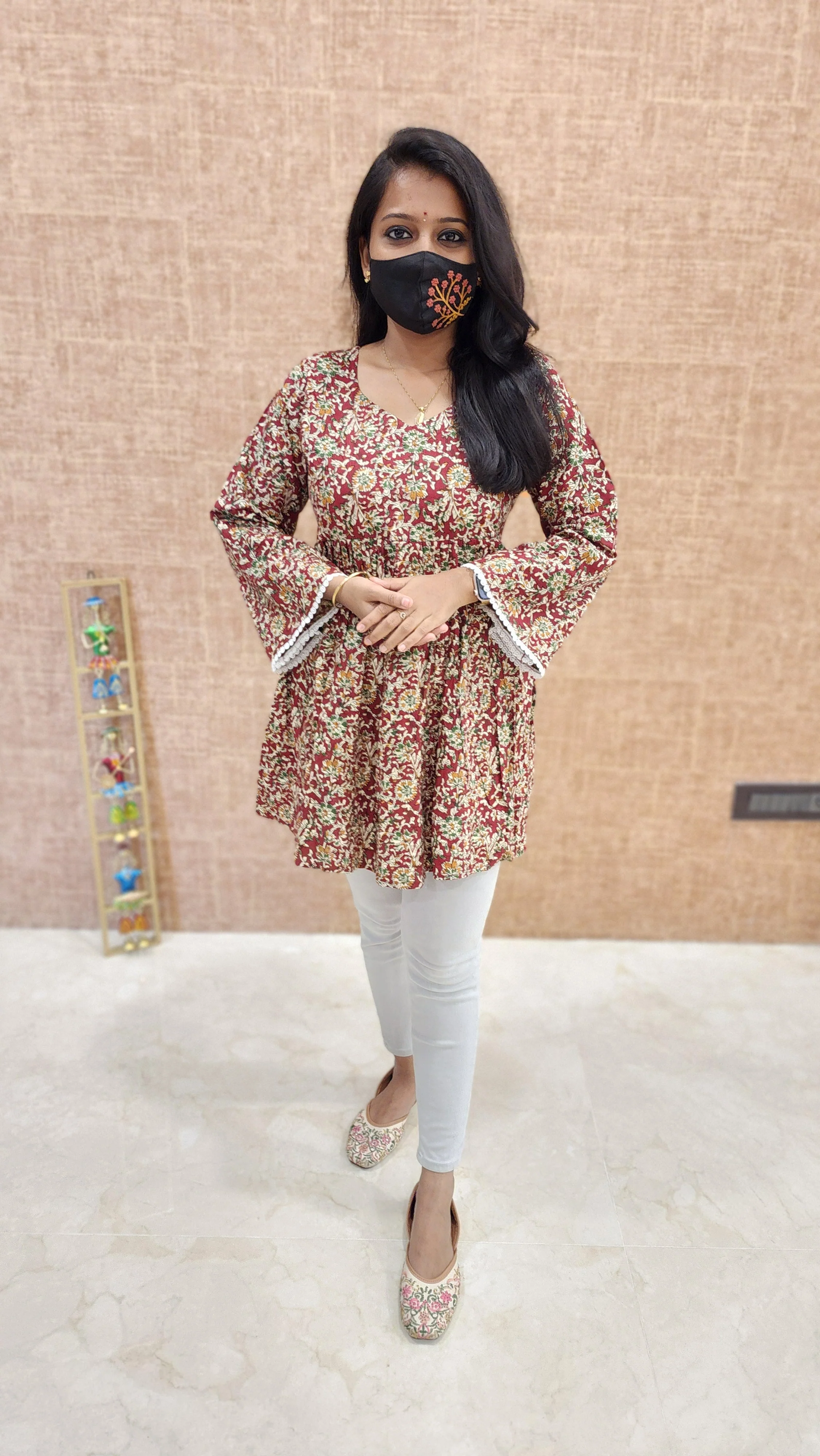 Kalakari Floral Short Top (9626) - Image 3