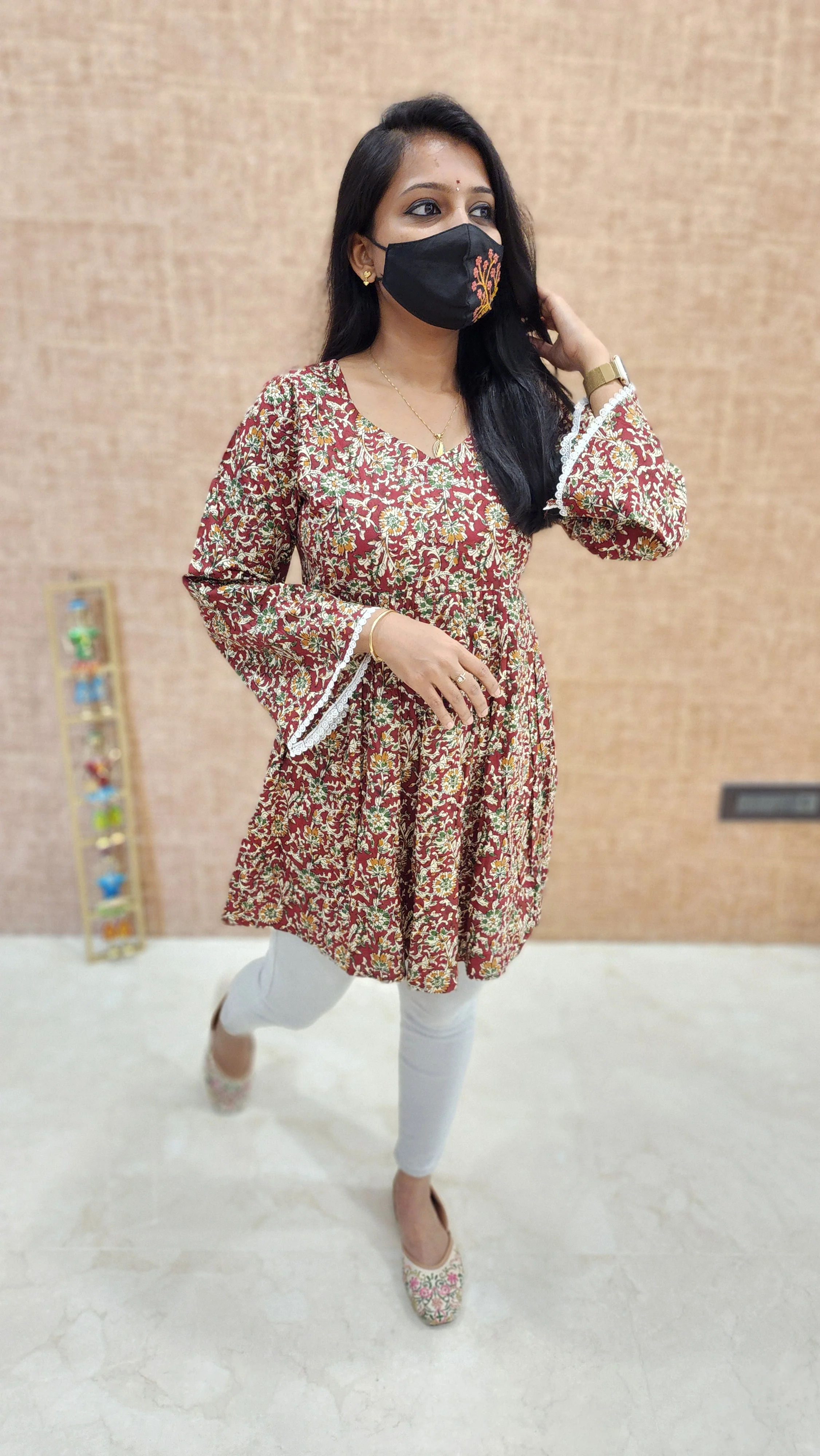 Kalakari Floral Short Top (9626) - Image 5